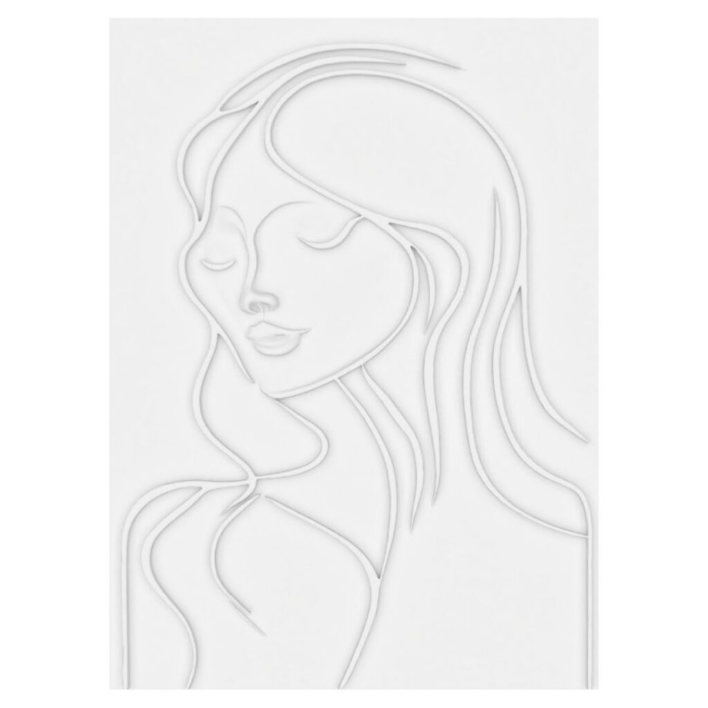 Pannello decorativo volto femminile