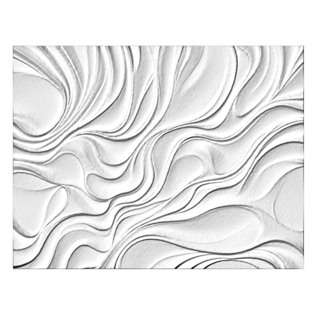Pannello decorativo materico fluido